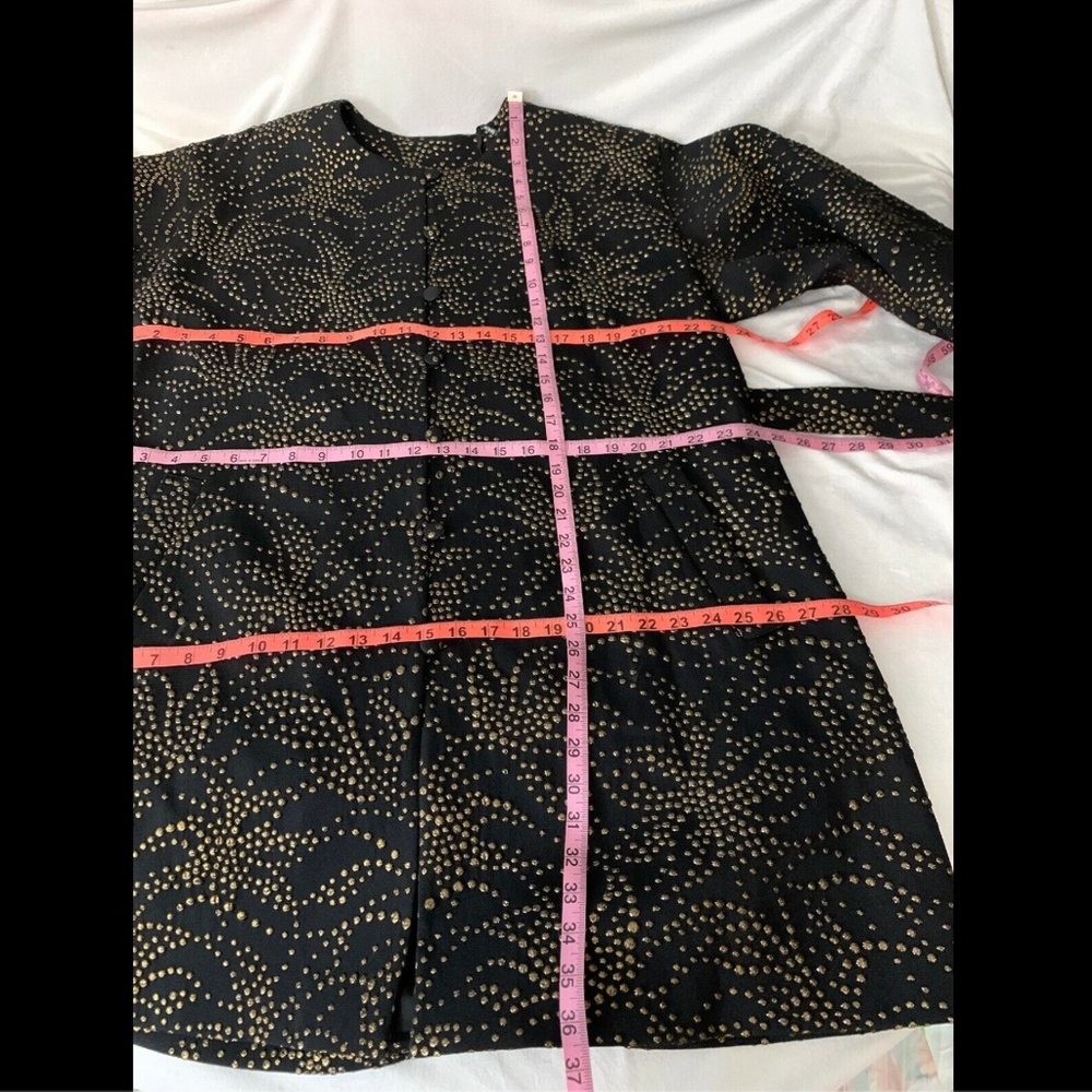 NWT $388 Tadashi Shoji Pollux Droplet Oversized Jacquard Coat [SZ‎ Large ] - Picture 8 of 8